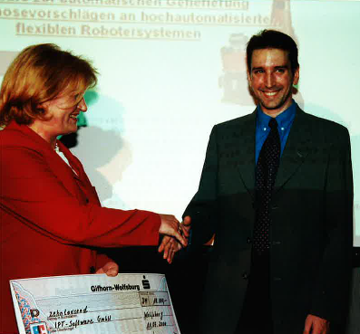 Frank heller und Ursula Pi�ch Pr�mierung stufe 2 f�r die IPT Software GmbH in Wolfsburg